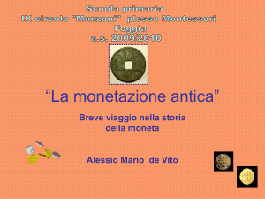Storia della moneta - Il 9° Circolo «Manzoni