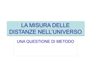 LA MISURA DELLE DISTANZE NELL`UNIVERSO