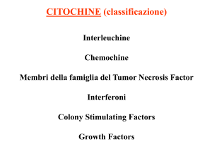 Lezione 7 - citochine proinfiammatorie