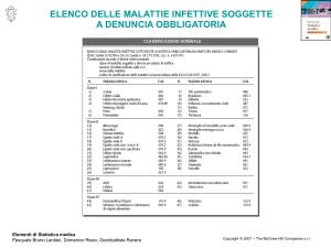 elenco delle malattie infettive soggette a denuncia