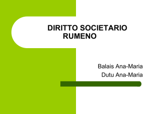 DIRITTO SOCIETARIO RUMENO