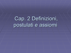 Definizioni, postulati e assiomi