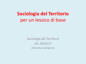 Sociologia del Territorio per un lessico di base