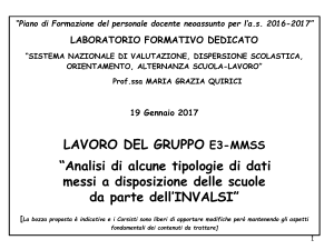 Scheda di lavoro Lab. Valutazione gruppo E3