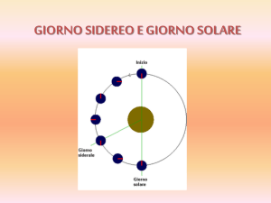 Approfondimento: giorno sidereo e giorno solare