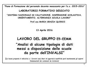 LAVORO DI GRUPPO lab. Valutazione E5