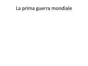 La prima guerra mondiale - Progetto e