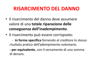 risarcimento del danno