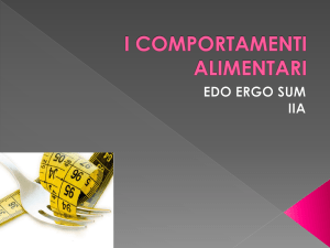 i comportamenti alimentari - Istituto San Giuseppe Lugo