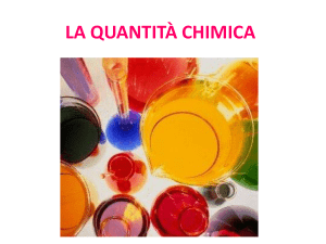 LA QUANTITÀ CHIMICA