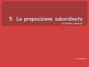5. La subordinazione (caratteri generali) - ppt