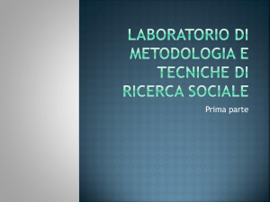 Laboratorio di metodologia e tecniche di ricerca