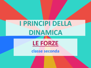 Le forze e i principi della dinamica