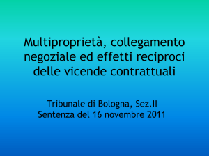 Multiproprietà, collegamento negoziale ed effetti reciproci delle