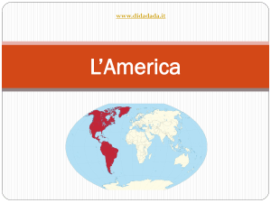 L´America - caratteri generali (presentazione in ppt).