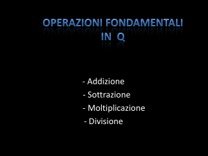 OPERAZIONI FONDAMENTALI