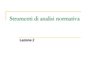 Strumenti di analisi normativa - Dipartimento di Scienze Politiche