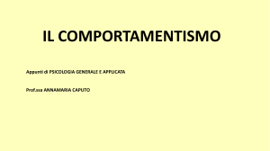 L`analisi del comportamento è la scienza che ha come oggetto lo