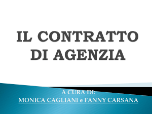 IL CONTRATTO DI AGENZIA