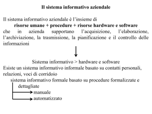 Capitolo III - Sistemi informativi