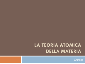 la teoria atomica della materia