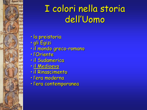 I colori nella storia dell`Uomo