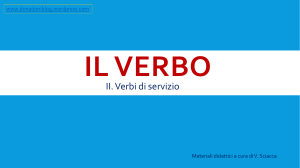 Verbi di servizio - ppt