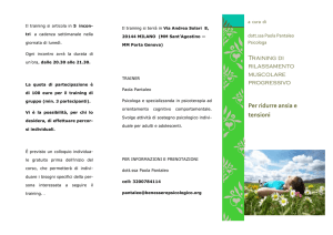 Training di rilassamento muscolare progressivo Per ridurre ansia e