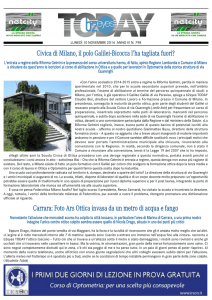 Civica di Milano, il polo Galilei-Bicocca l`ha tagliata
