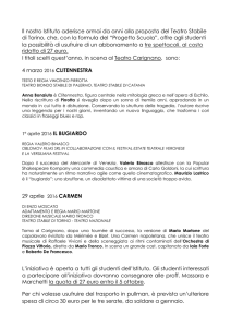 Spettacoli Teatro Carignano 2015-2016