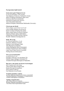 II programma degli incontri - Centrostudi Comunicazione Cogno