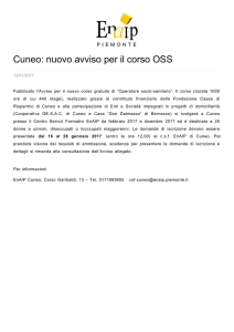 Cuneo: nuovo avviso per il corso OSS