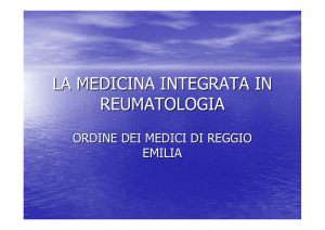 LA MEDICINA INTEGRATA IN REUMATOLOGIA