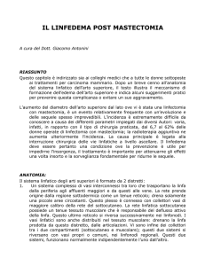 Il linfedema post mastectomia