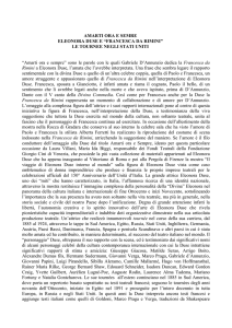 AMARTI ORA E SEMRE ELEONORA DUSE E “FRANCESCA DA