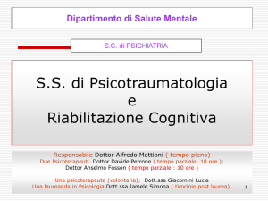 SS di Psicotraumatologia e Riabilitazione Cognitiva