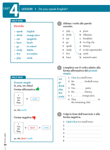 4UNIT Lesson 1 Do you speak English?