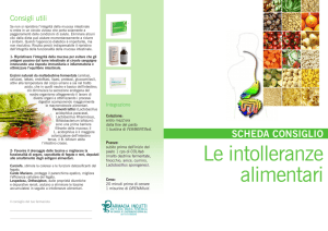 Le intolleranze alimentari