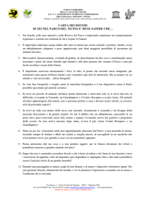 CARTA DEI DOVERI SE SEI NEL PARCO DEL TICINO E` BENE