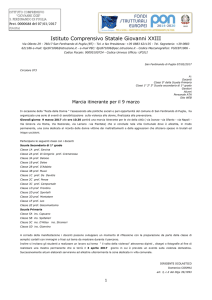 Circolare 073 su Marcia per la Festa della Donna contro la violenza