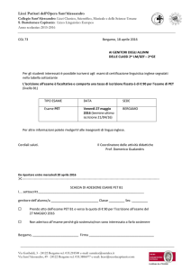 CGL 73 PET ESAME di INGLESE seconde - liceo