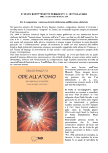 E` STATO RECENTEMENTE PUBBLICATO IL