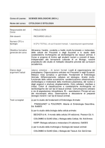 Corso di Laurea: SCIENZE BIOLOGICHE (BIO-L)