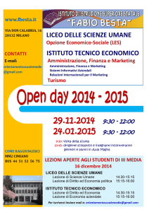 LICEO DELLE SCIENZE UMANE ISTITUTO TECNICO ECONOMICO
