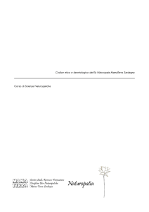 Codice etico e deontologico del naturopata MamaTerra Sardegna
