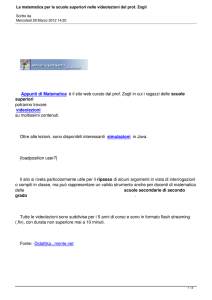 La matematica per le scuole superiori nelle videolezioni del prof. Zogli