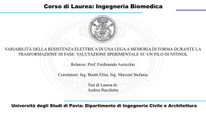 Variabilita` della resistenza elettrica di una legaa memoria di forma