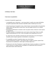Consigli tecnici - Pedroli pianoforti