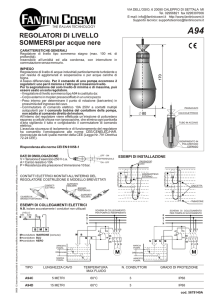 REGOLATORI DI LIVELLO SOMMERSIper acque