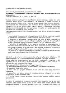 Paradossi, doppi-legami e circuiti riflessivi: una prospettiva teorica